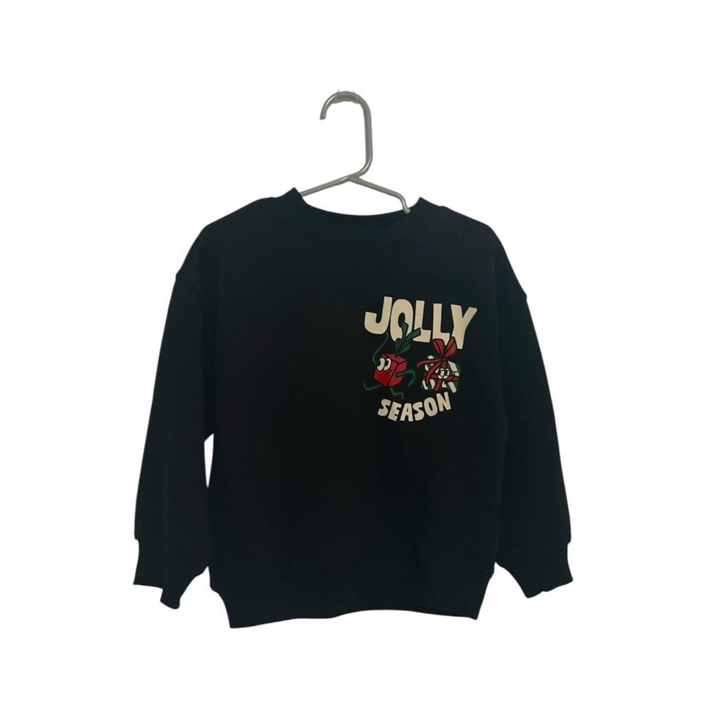 H&M Boys Black Sweatshirt Sz 3/4
